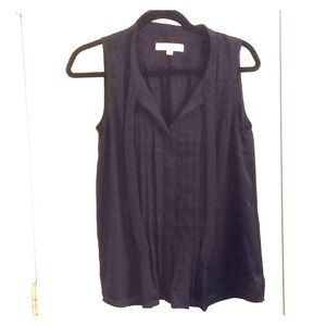 LOFT Sleeveless Hidden Button-down Blouse
